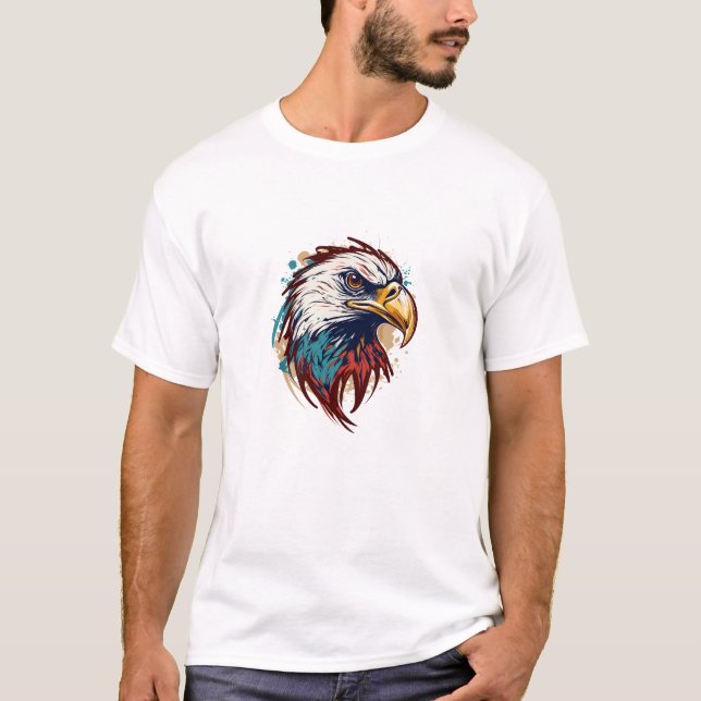 T-shirt Graffiti Peinture Oiseau Aigle Créatif (Devant)