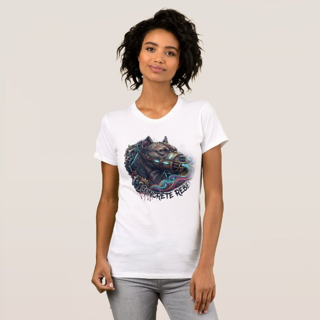 T-Shirt Graffiti Pitbull Concrete Rebel (Devant entier)