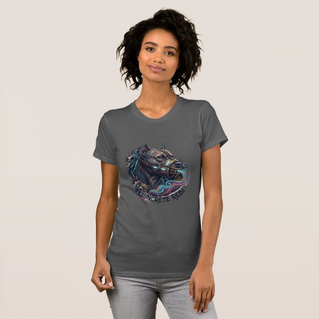 T-Shirt Graffiti Pitbull Concrete Rebel (Devant entier)