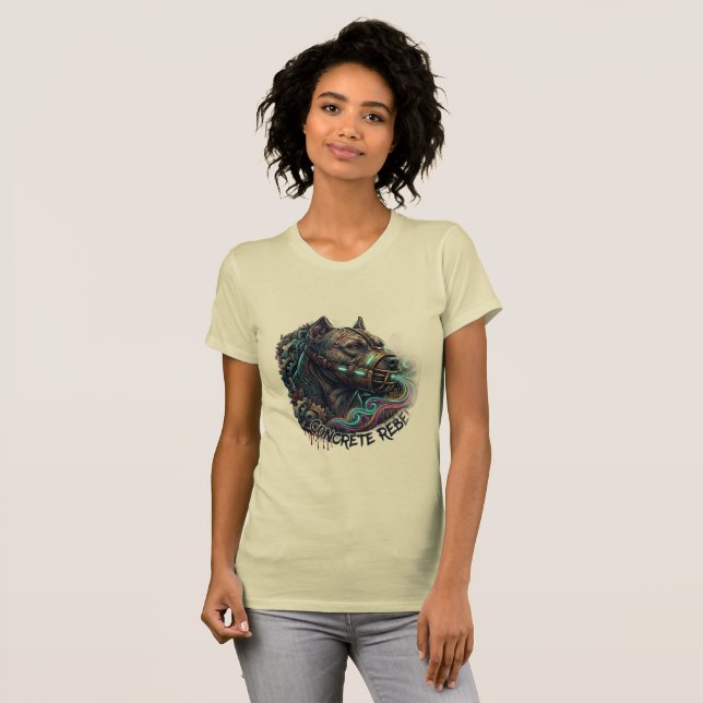 T-Shirt Graffiti Pitbull Concrete Rebel (Devant entier)