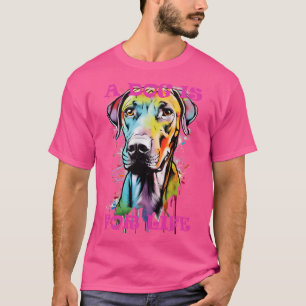 T-shirt Graffiti Portrait de chien Un chien est pour la vi