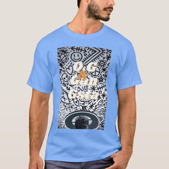 T-shirt Graffiti pose pour amis (Devant)