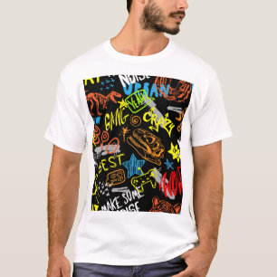 T-shirt Graffiti pour garçons : Coolness dessinée à la mai