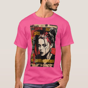 T-shirt Graffiti Punk Girl Grunge 90S Colorful Distressed