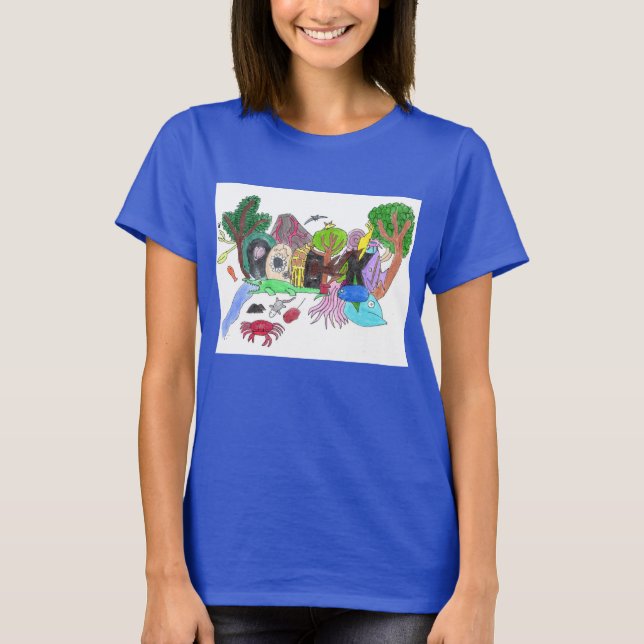 T-shirt Graffiti Punk Rock Design #1 : Animaux "Rock" Coul (Devant)