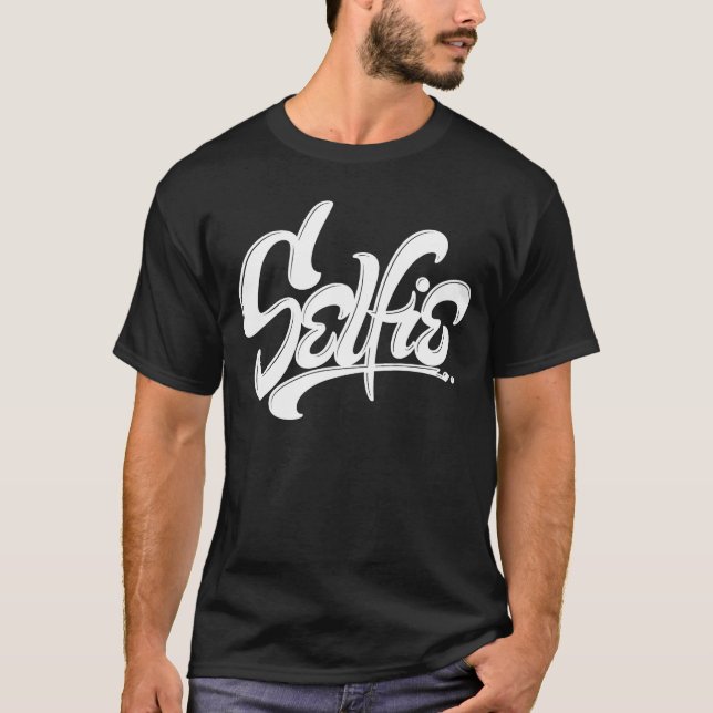 T-shirt Graffiti Selfie Street Art Lettres (Devant)