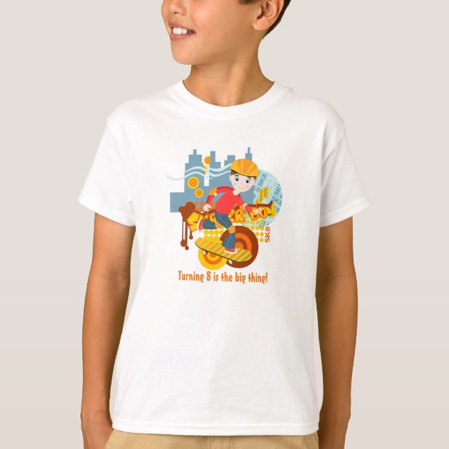 T-shirt Graffiti skboard enfant fête d'anniversaire (Devant)