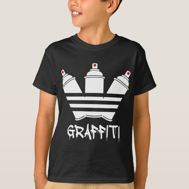 T-shirt Graffiti Spray Cans Nozzle rouge Unisex (Devant)