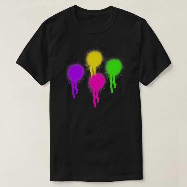 T-shirt Graffiti Spray Peinture de tôles colorées (Design devant)