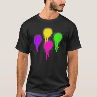 T-shirt Graffiti Spray Peinture de tôles colorées