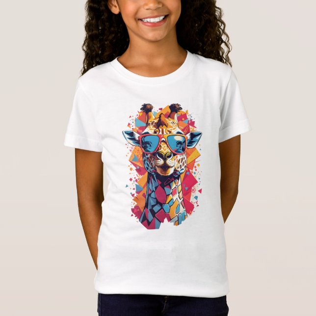 T-Shirt Graffiti Style Giraffe Portrait-58567 (Devant)