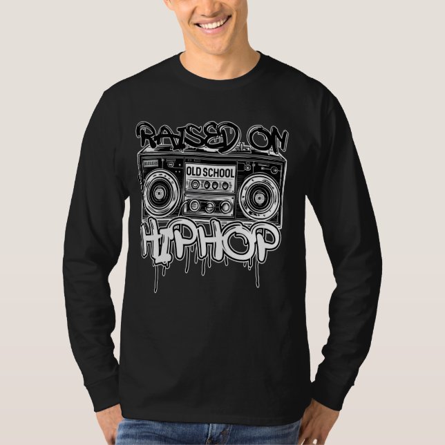 T-shirt Graffiti sur l'ancienne Hip hop de l'école (Devant)