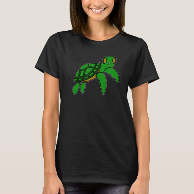 T-shirt Graffiti Turtle Tortoise mignonne Graffiti Turtle  (Devant)