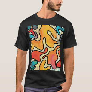 T-shirt Graffiti urbain : Texture d'art sans transparence.