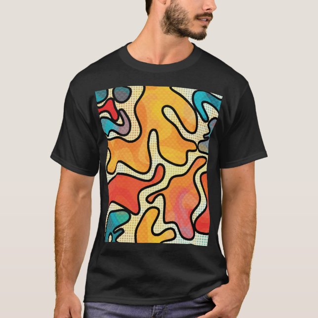 T-shirt Graffiti urbain : Texture d'art sans transparence. (Devant)