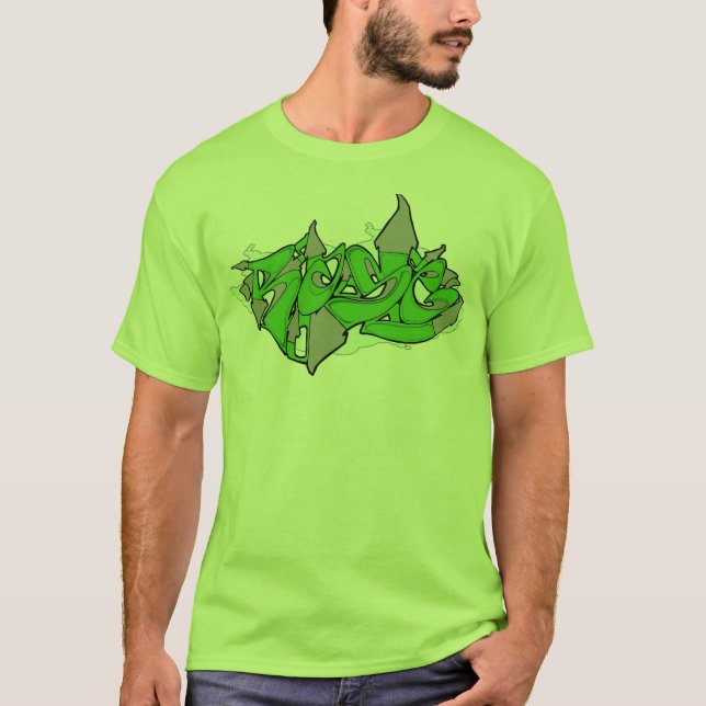 T-shirt Graffiti vert de Rase (Devant)