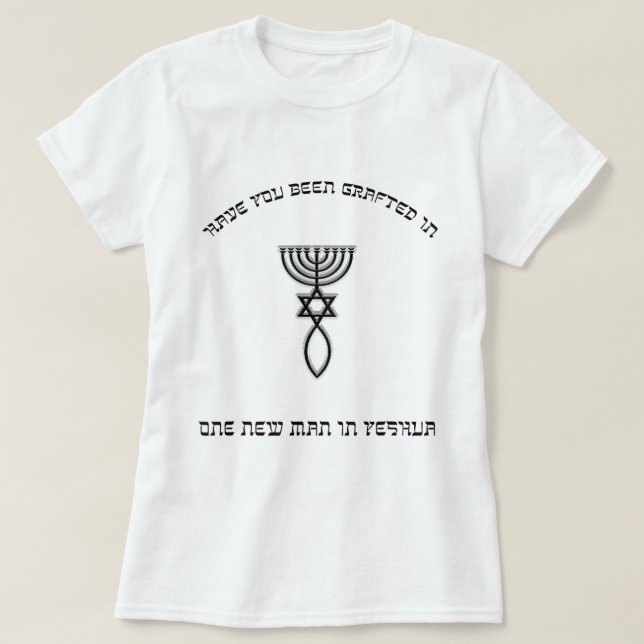 T-shirt Grafted In Messianic Christians  Messianic Seal  (Design devant)