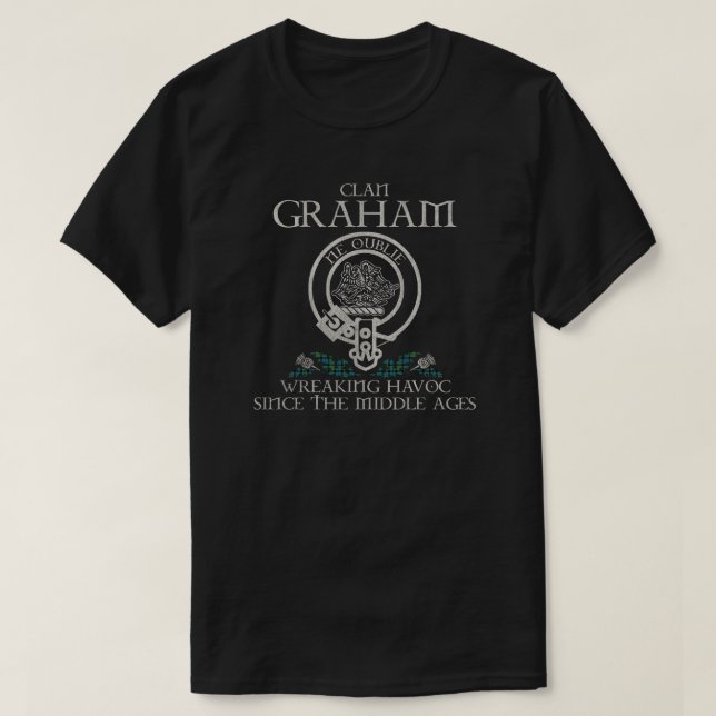 T-shirt Graham of Menteith Clan crest Scottish nom de fami (Design devant)