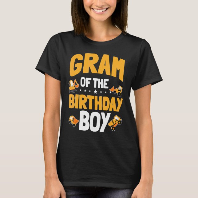 T-shirt Gram De L'Anniversaire Garçon Anniversaire De Trav (Devant)