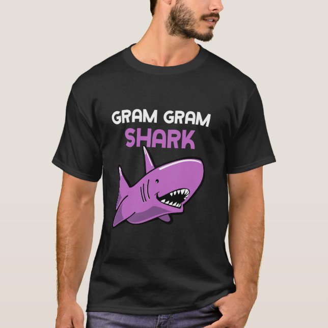 T-shirt Gram Gram Requin Amusant Famille Grandma GramGram (Devant)