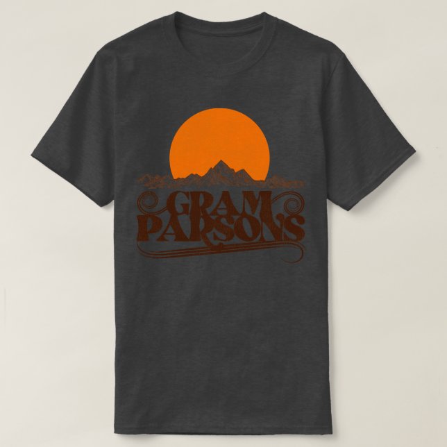T-shirt Gram Parsons lève soleil (Design devant)