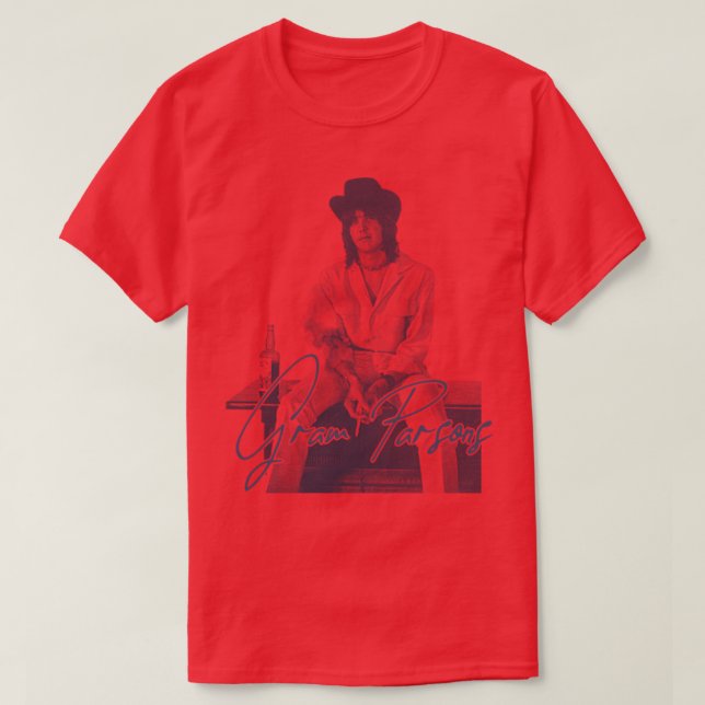 T-shirt Gram Parsons Outlaw Country Vices Hommage (Design devant)