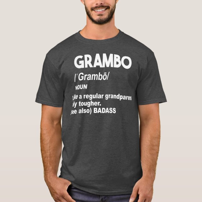 T-shirt Grambo Badass dur Grand-mère ou grand-père Dont Me (Devant)
