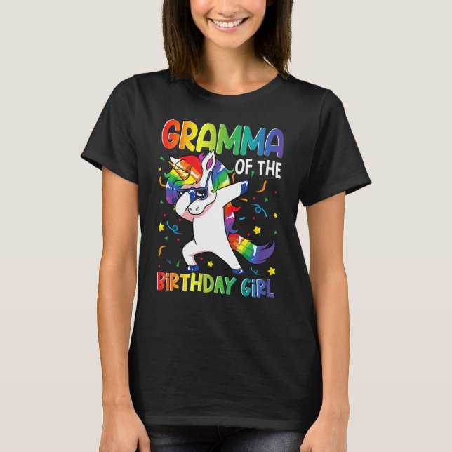 T-shirt Gramma de la fête d'anniversaire Cadeaux fille Dab (Devant)