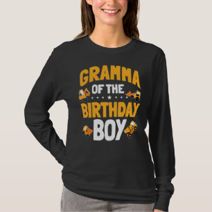 T-shirt Gramma De L'Anniversaire Boy Construction Ouvrier