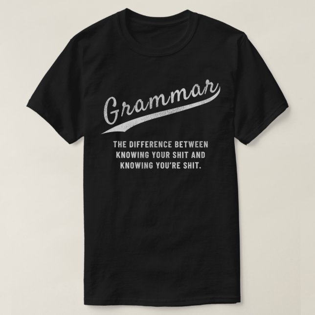 T-shirt Grammaire, La différence entre ton et toi (Design devant)