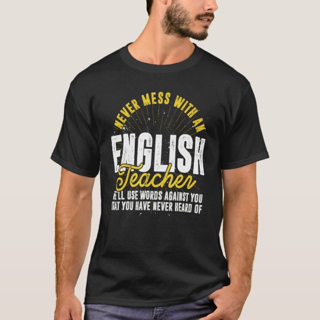 T-shirt Grammaire Police Anglais Enseignant Orthographe Gr (Devant)