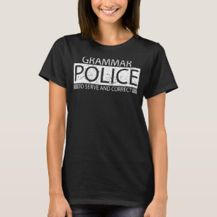 T-shirt Grammaire Police Femmes et enfants Drôle Costume I