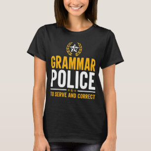 T-shirt Grammar Police Drôle Enseignant Anglais