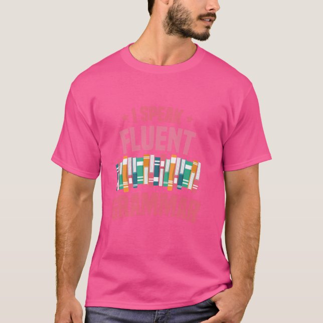 T-shirt Grammar Police Enseignant Anglais (Devant)
