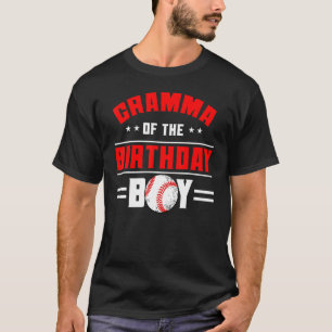 T-shirt Gramme De L'Anniversaire Boy Baseball Thème Famill