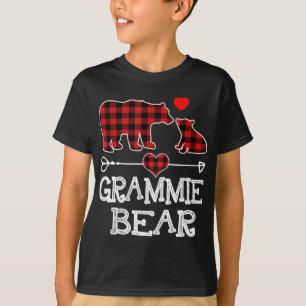 T-shirt Grammie Bear Christmas Pajama Red Plaid Buffalo Fa