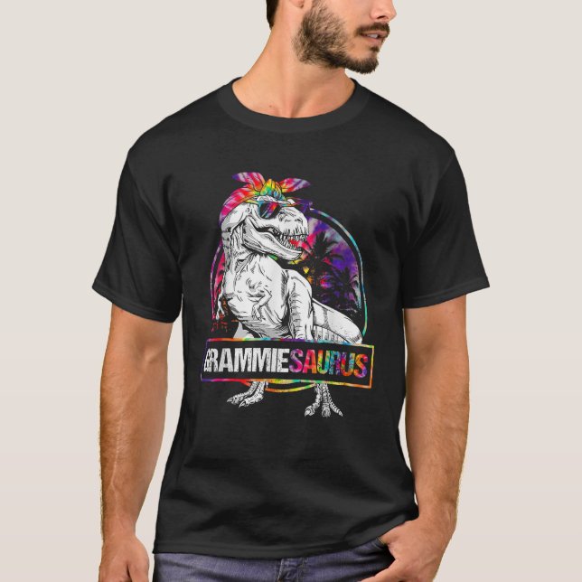 T-shirt Grammiesaurus Dinosaur Grammie Saurus Cravate de c (Devant)