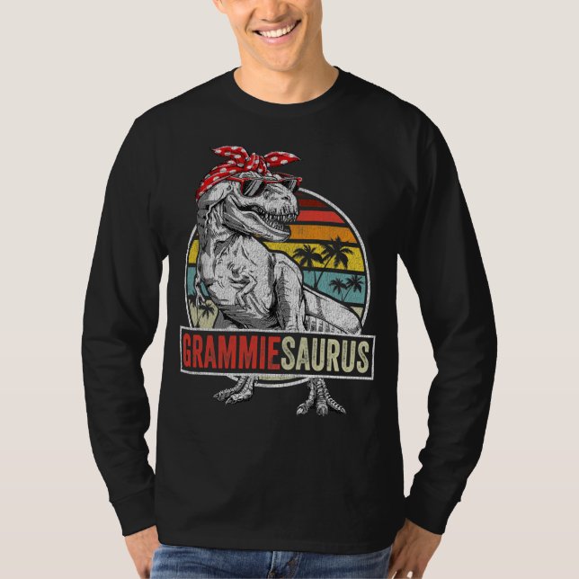 T-shirt Grammiesaurus T Rex Dinosaur Grammie Saurus Family (Devant)