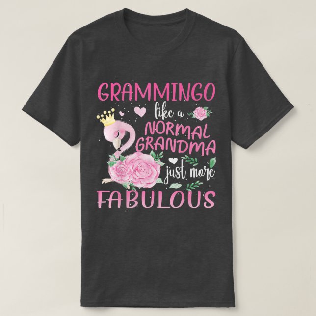 T-shirt Grammingo comme un grand Flamant rose normal (Design devant)