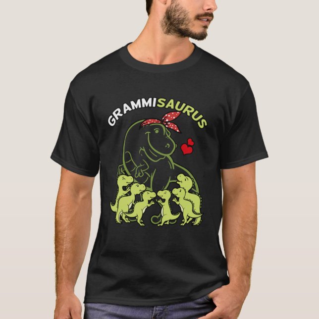 T-shirt Grammisaurus Grammi 6 Kids Dinosaur Mother s Day (Devant)