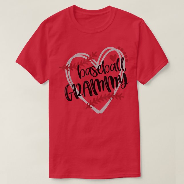 T-shirt Grammy Baseball Grandma BASMA Baseball Heart Lot (Design devant)