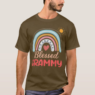 T-shirt Grammy Cadeaux Pour Grandma Famille Rainbow Graphi