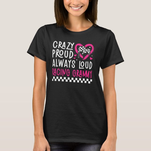 T-shirt Grammy De Course Fou De Course D'Un Grammy Racer G (Devant)