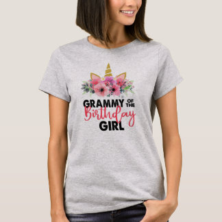 T-shirt Grammy De L'Anniversaire Fille Mère Cadeau Unicorn