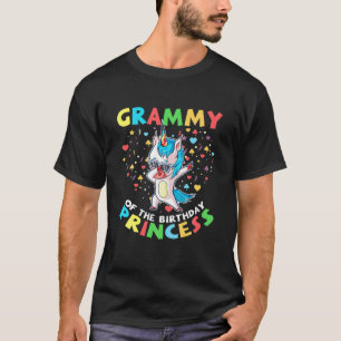 T-shirt Grammy De L'Anniversaire Princesse Girl Unicorn Da