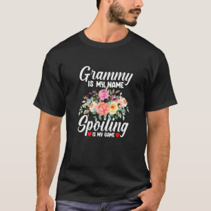 T-shirt Grammy Est Mon Nom Spoiling Est Mon Jeu Tournesol 