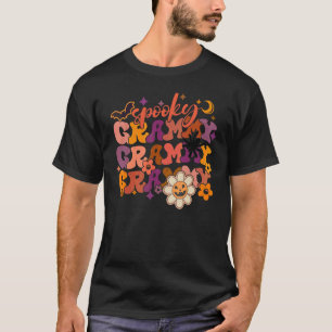 T-shirt Grammy Floral Party Halloween Spooky Groovy Grammy