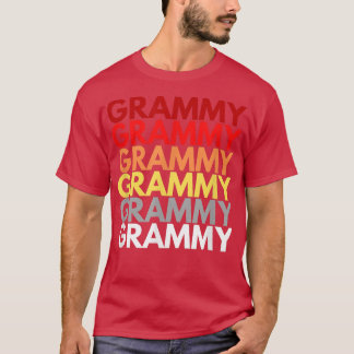 T-shirt Grammy Grand-mère en anglais Nom coloré pour Gr