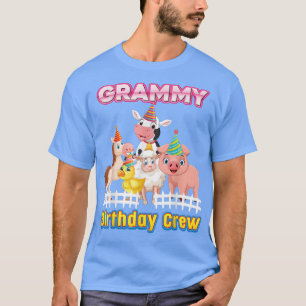 T-shirt Grammy Of The Birthday Crew Farm Animals Ma