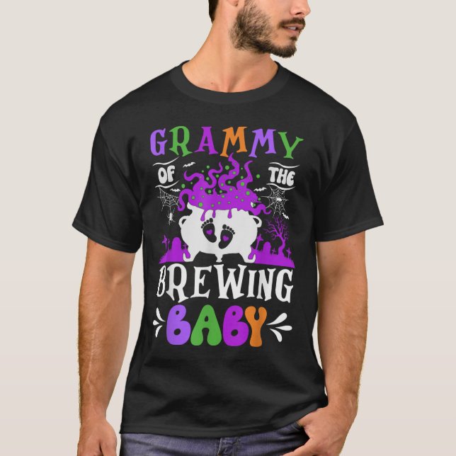 T-shirt Grammy Of The Brewing Baby Grandma To Be Halloween (Devant)